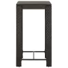 Barna polyrattan kerti bárasztal 60,5 x 60,5 x 110,5 cm