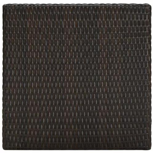 Barna polyrattan kerti bárasztal 60,5 x 60,5 x 110,5 cm