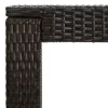 Barna polyrattan kerti bárasztal 60,5 x 60,5 x 110,5 cm