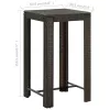 Barna polyrattan kerti bárasztal 60,5 x 60,5 x 110,5 cm