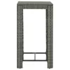 Szürke polyrattan kerti bárasztal 60,5 x 60,5 x 110,5 cm