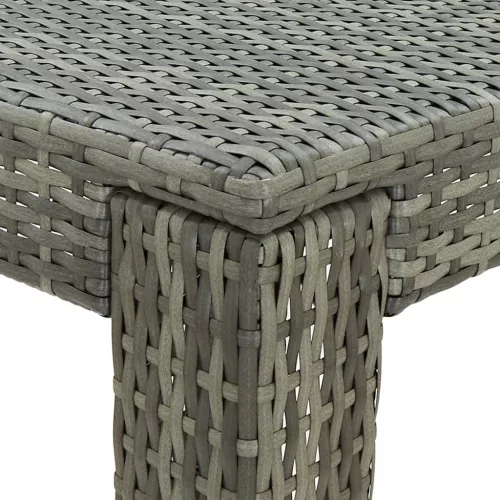 Szürke polyrattan kerti bárasztal 60,5 x 60,5 x 110,5 cm