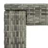 Szürke polyrattan kerti bárasztal 60,5 x 60,5 x 110,5 cm