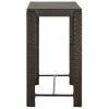 Barna polyrattan kerti bárasztal 100 x 60,5 x 110,5 cm