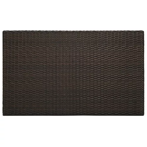 Barna polyrattan kerti bárasztal 100 x 60,5 x 110,5 cm