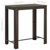 Barna polyrattan kerti bárasztal 100 x 60,5 x 110,5 cm
