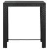 Fekete polyrattan kerti bárasztal 100 x 60,5 x 110,5 cm