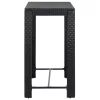 Fekete polyrattan kerti bárasztal 100 x 60,5 x 110,5 cm