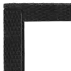 Fekete polyrattan kerti bárasztal 100 x 60,5 x 110,5 cm