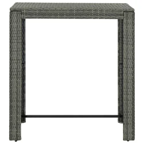 Szürke polyrattan kerti bárasztal 100 x 60,5 x 110,5 cm