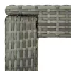 Szürke polyrattan kerti bárasztal 100 x 60,5 x 110,5 cm