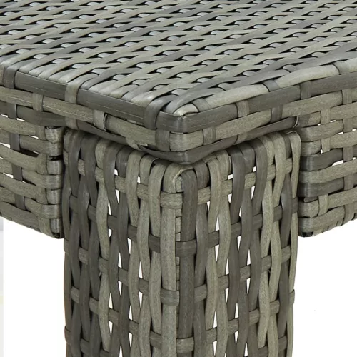 Szürke polyrattan kerti bárasztal 100 x 60,5 x 110,5 cm