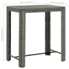 Szürke polyrattan kerti bárasztal 100 x 60,5 x 110,5 cm