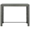 Szürke polyrattan kerti bárasztal 140,5 x 60,5 x 110,5 cm