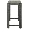 Szürke polyrattan kerti bárasztal 140,5 x 60,5 x 110,5 cm
