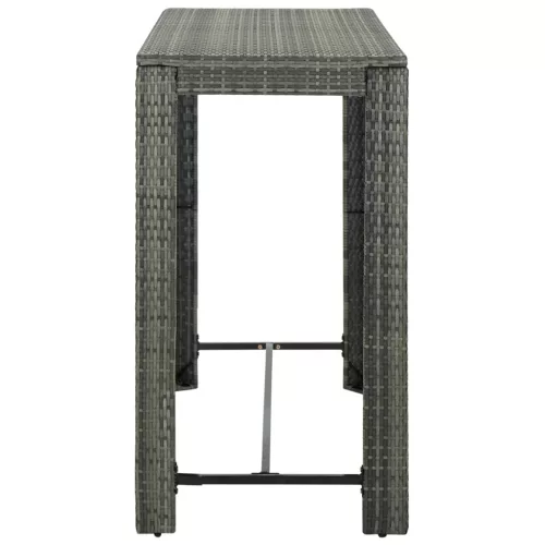 Szürke polyrattan kerti bárasztal 140,5 x 60,5 x 110,5 cm