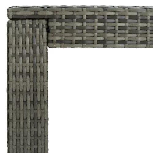Szürke polyrattan kerti bárasztal 140,5 x 60,5 x 110,5 cm