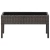 Barna polyrattan kerti asztal 75 x 40 x 37 cm