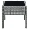 Szürke polyrattan kerti asztal 75 x 40 x 37 cm
