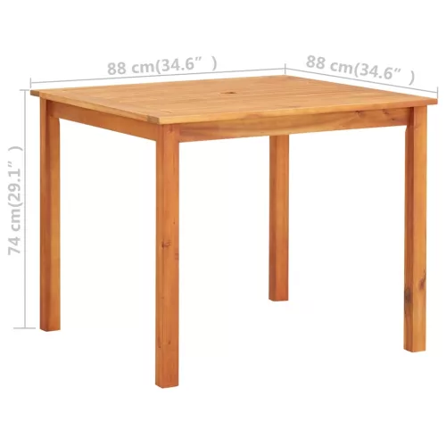Tömör akácfa kerti asztal 88 x 88 x 74 cm