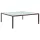 Barna polyrattan kerti étkezőasztal 200 x 200 x 74 cm