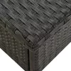 Fekete polyrattan teázóasztal 50 x 50 x 47 cm