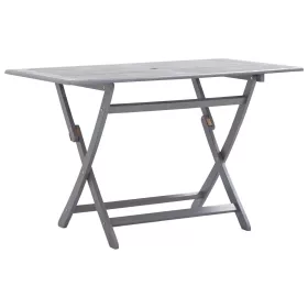   Tömör akácfa összecsukható kerti asztal 120 x 70 x 75 cm