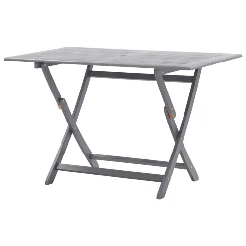 Tömör akácfa összecsukható kerti asztal 120 x 70 x 75 cm