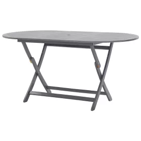   Tömör akácfa összecsukható kerti asztal 160 x 85 x 75 cm