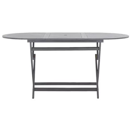 Tömör akácfa összecsukható kerti asztal 160 x 85 x 75 cm