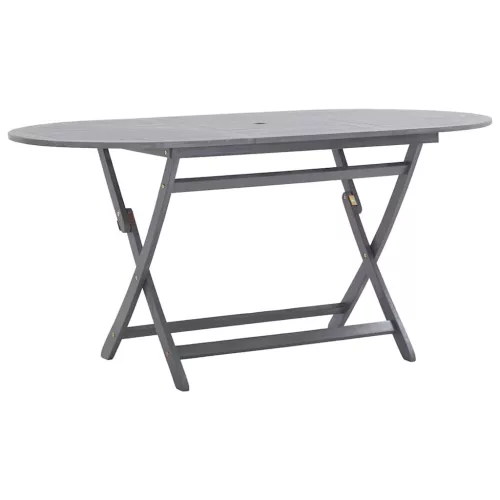 Tömör akácfa összecsukható kerti asztal 160 x 85 x 75 cm