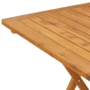 Tömör akácfa összecsukható kerti asztal 70 x 70 x 75 cm