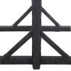 Fekete polyrattan és üveglapos kerti asztal 110 x 53 x 72 cm