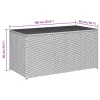 Fekete polyrattan kerti tárolóláda 100 x 50 x 50 cm