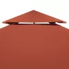 Terrakotta kétszintes pavilon tetőponyva 310 g/m² 4 x 3 m