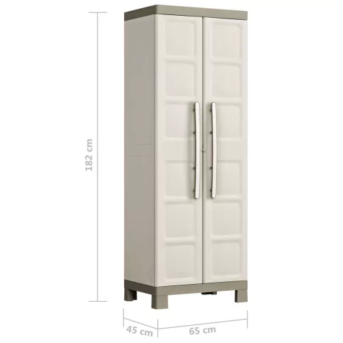 Keter Excellence bézs és tópszínű tárolószekrény polcokkal 182 cm