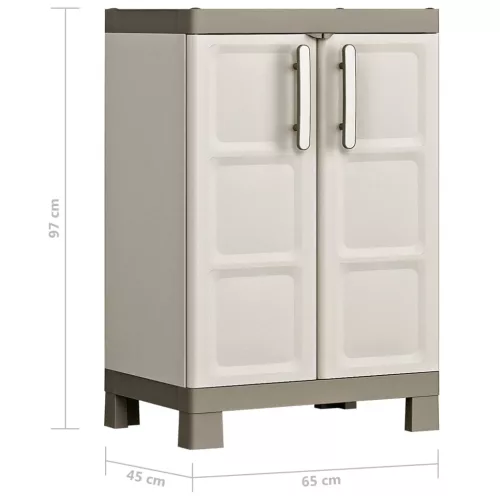 Keter Excellence bézs és tópszínű alacsony tárolószekrény 97 cm