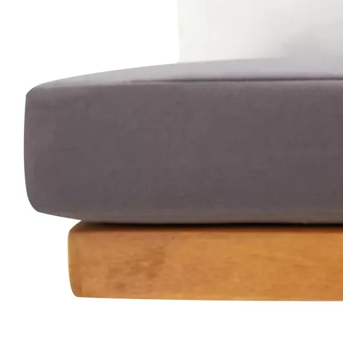 Tömör akácfa kerti sarokkanapé párnákkal