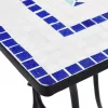 Kék és fehér kerámia mozaikos bisztróasztal 60 cm