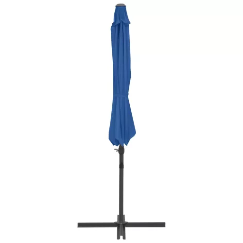 Azúrkék konzolos napernyő acélrúddal 300 cm