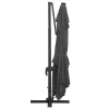 Antracit konzolos napernyő LED-del/alumínium rúddal 400x300 cm