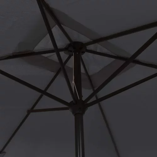 Fekete kültéri napernyő fémrúddal 300 x 200 cm