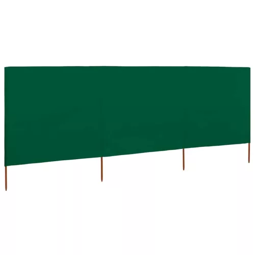 3 paneles zöld szövet szélfogó 400 x 80 cm