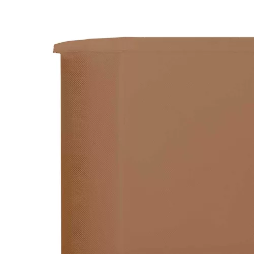 3 paneles tópszínű szövet szélfogó 400 x 80 cm