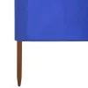 3 paneles azúrkék szövet szélfogó 400 x 80 cm
