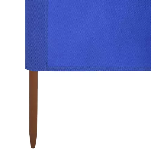 3 paneles azúrkék szövet szélfogó 400 x 80 cm