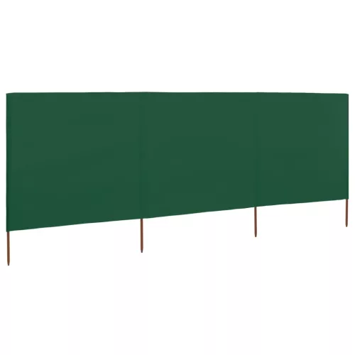 Zöld szövet 3-paneles szélfogó 400 x 160 cm