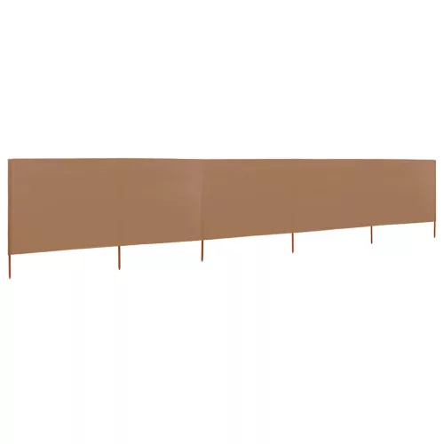 Tópszínű 5 paneles szövet szélfogó 600 x 120 cm