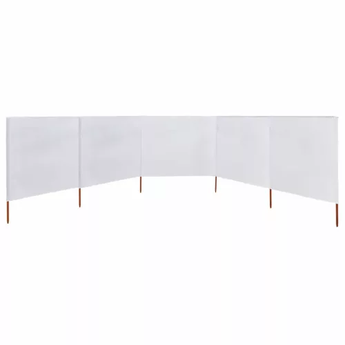 Homokfehér 5 paneles szövet szélfogó 600 x 160 cm