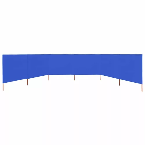 Azúrkék 6-paneles szövet szélfogó 800 x 80 cm